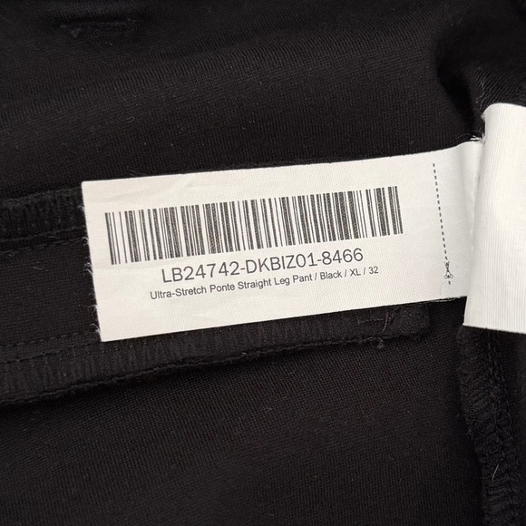 Quince Ultra Stretch Ponte Straight Leg Pants Black XL Tall 32 Inseam - Picture 8 of 12